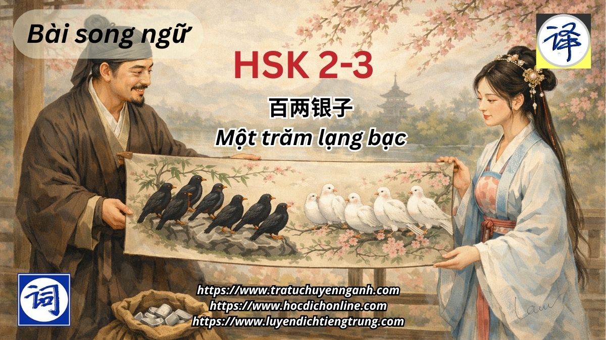 100 lạng bạc-Luyện dịch-Bài song ngữ 29-HSK2-3