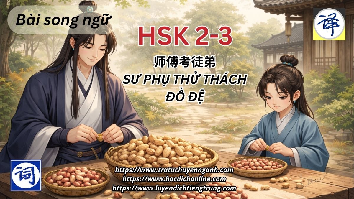 Sư phụ thử thách đồ đệ-Bài luyện dịch-HSK3