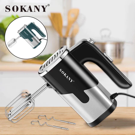 Admin giới thiệu: Máy Đánh Trứng Sokany SK-6621 Công Suất 800W, 5 Tốc Độ Điều Chỉnh, Tặng 4 Que Đánh Inox 304, Làm Bánh Tiện Dụng