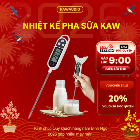Admin giới thiệu: Nhiệt kế điện tử nấu ăn pha sữa Kaw - Bảo hành 12 tháng - Món đồ giúp nâng tầm các bữa ăn.