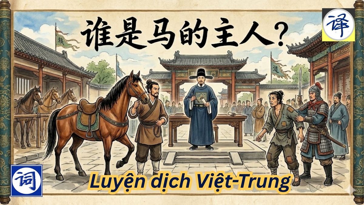 Ai là chủ ngựa?-谁是马的主人?-Luyện dịch Việt-Trung