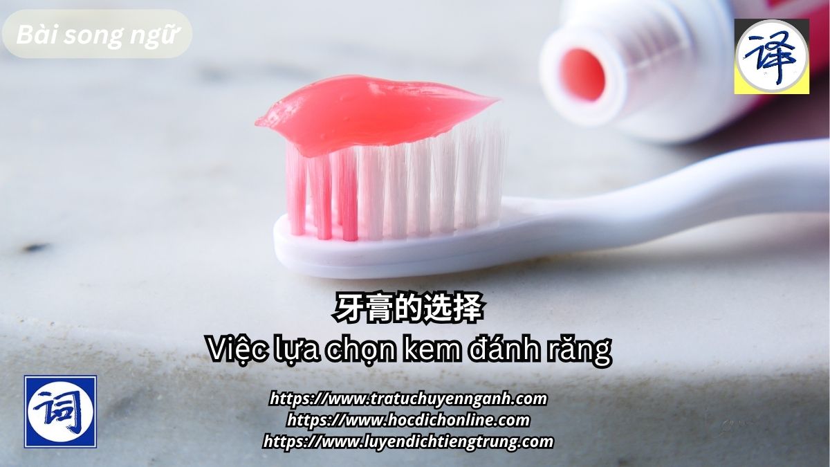 Việc lựa chọn kem đánh răng - Bài song ngữ 31