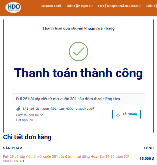 Hướng dẫn thanh toán online