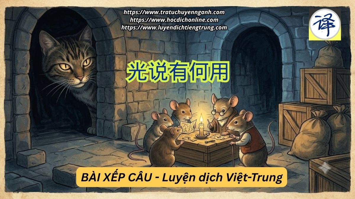 Chỉ nói thì làm được gì?-光说有何用?-Luyện dịch Việt-Trung