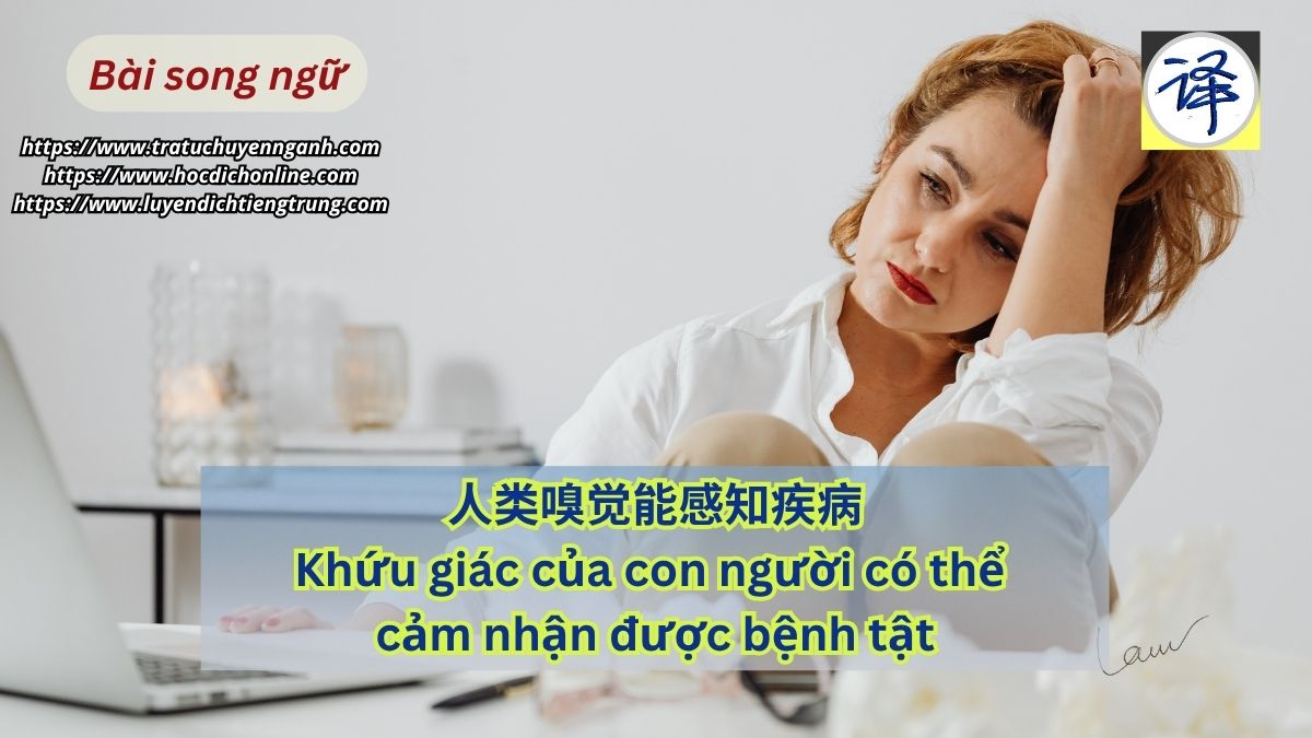 人类嗅觉能感知疾病 --Khứu giác của con người có thể cảm nhận được bệnh tật-Bài song ngữ 35
